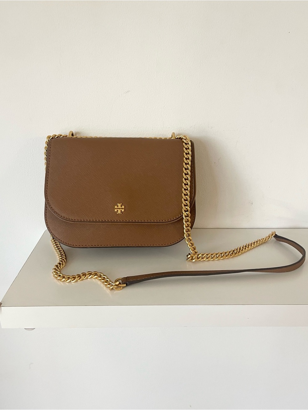 Tory Burch Camel Brown Crossbody Bag